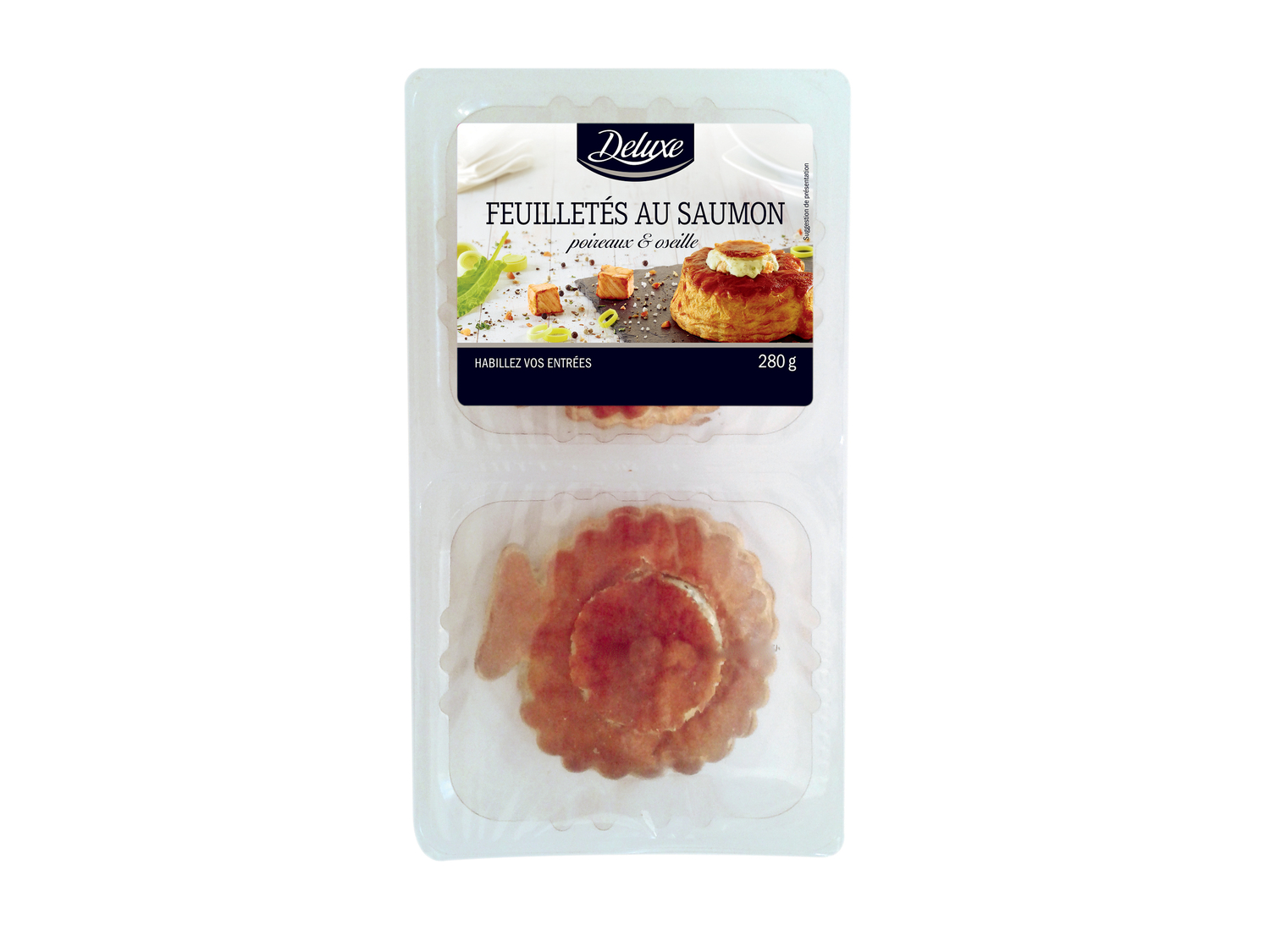 2 feuilletés , le prix 3.29 €
- Au choix : pintade aux éclats de châtaignes ...
