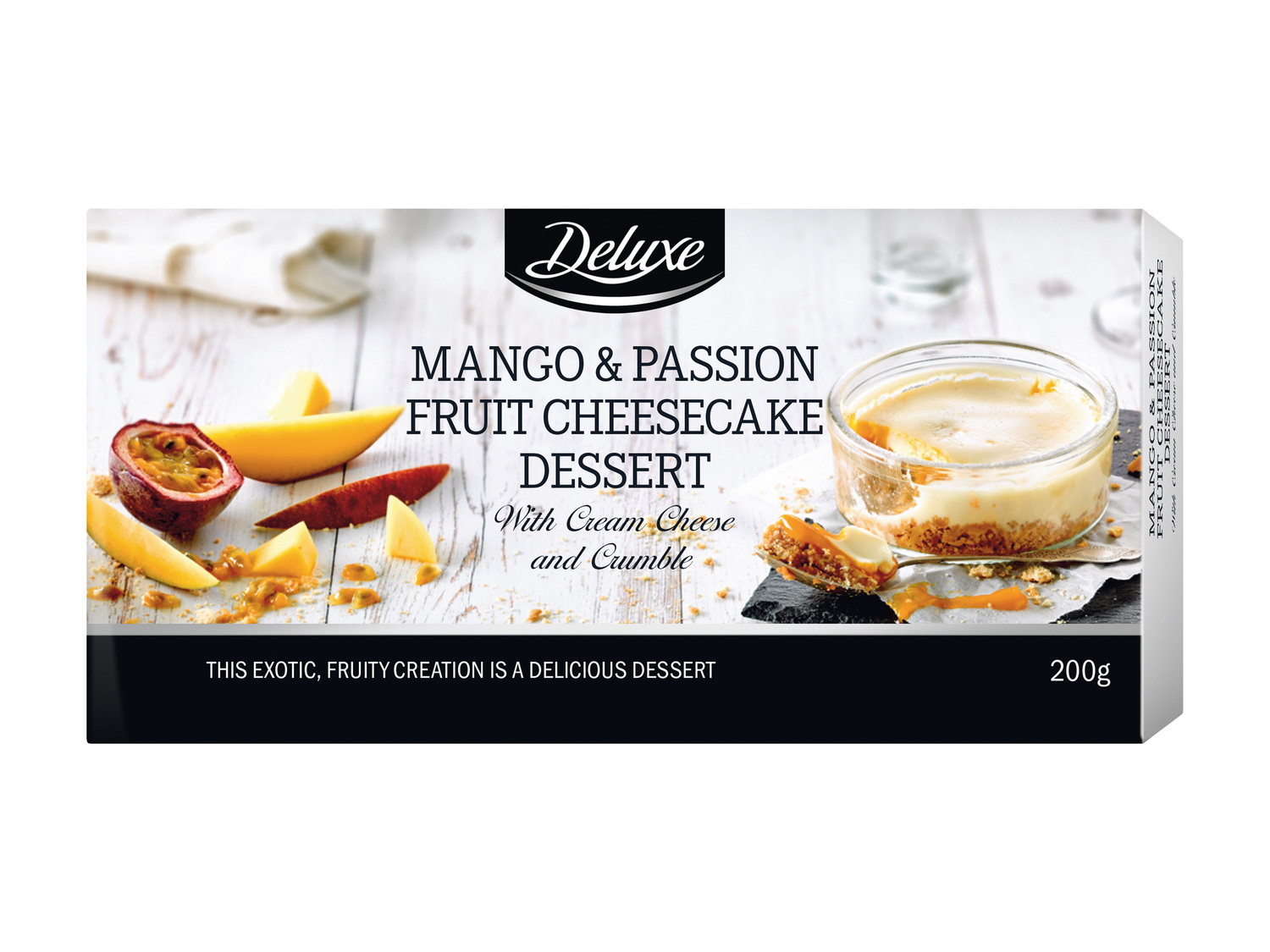Cheesecake , le prix 1.89 €
- Au choix : citron ou mangue et fruit de la passion
Caractéristiques
- ...