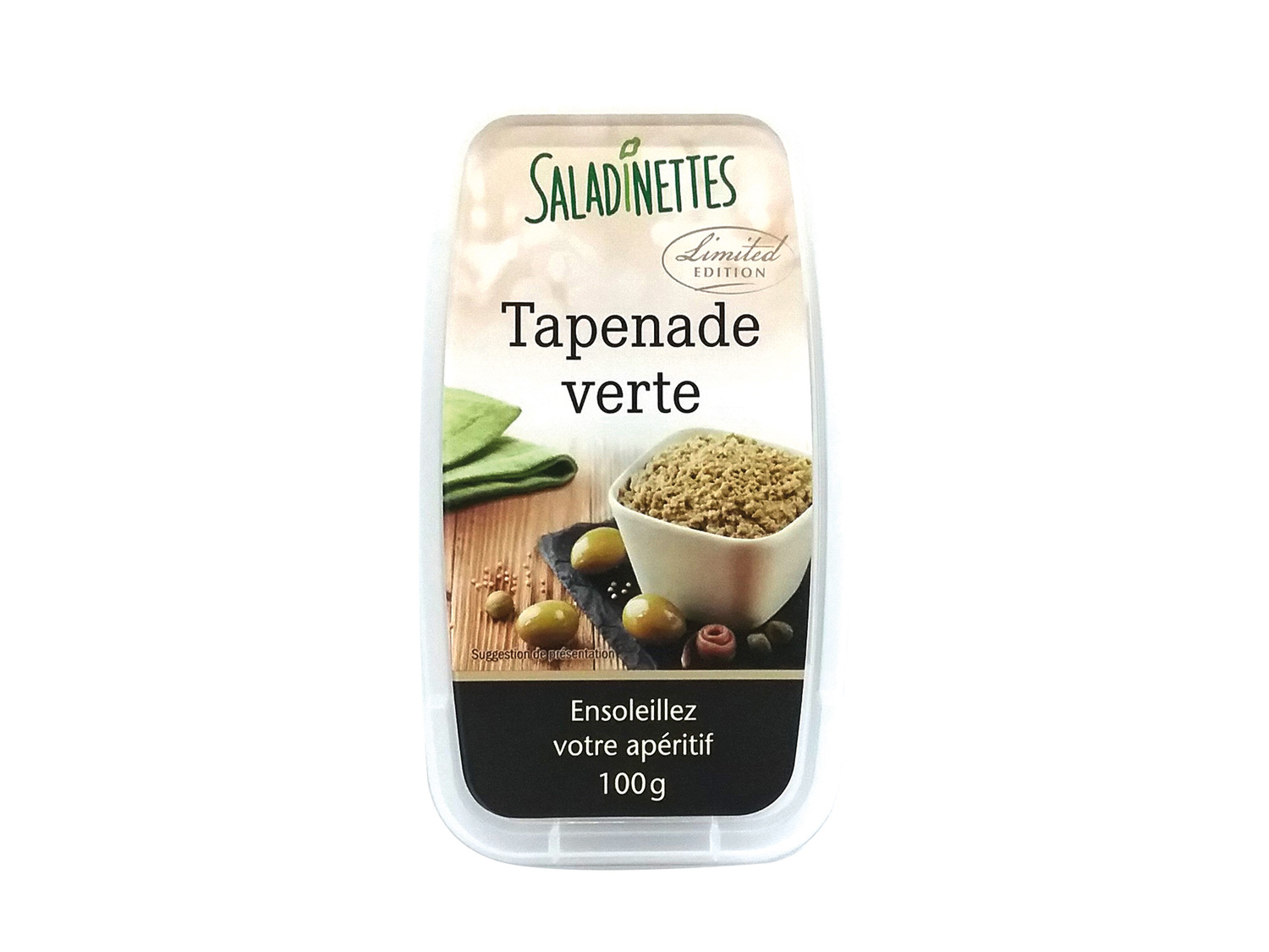 Tapenade , le prix 1.39 €
- Au choix : noire ou verte
Caractéristiques
- ...