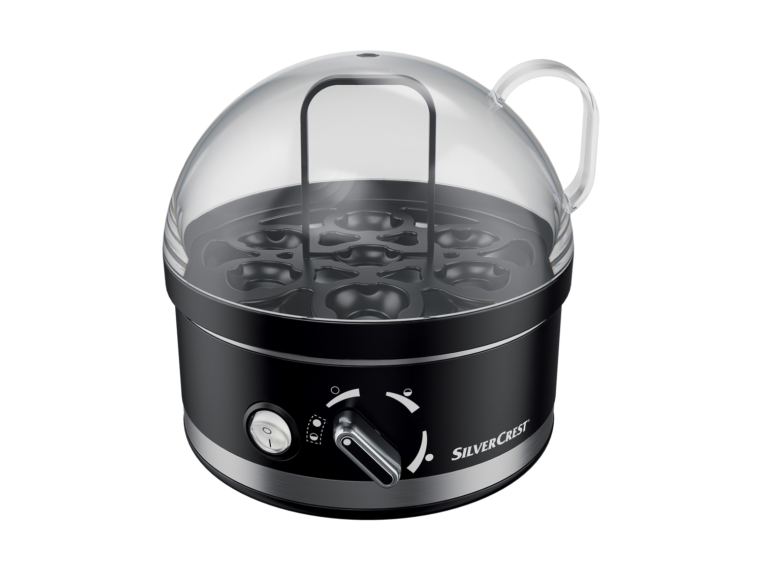 Cuiseur à oeufs Silvercrest, le prix 11.99 €
- 400 W
- Verre doseur avec pique-oeuf ...