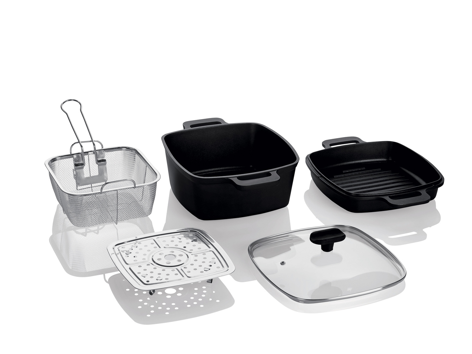Set multifonction en fonte d’aluminium , le prix 29.99 €
- Set de 5
- 5 en ...