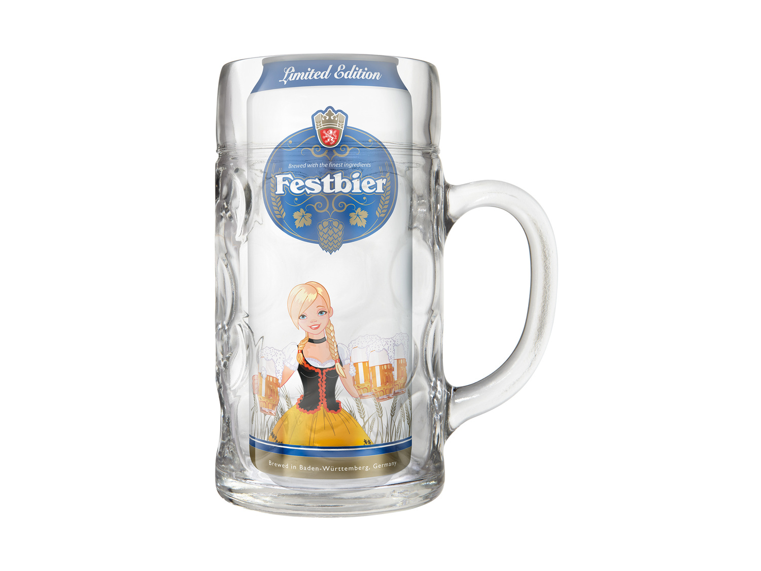 Chope de bière + bière , le prix 4.99 €
- 95 cl !
- 5,5 % Vol
