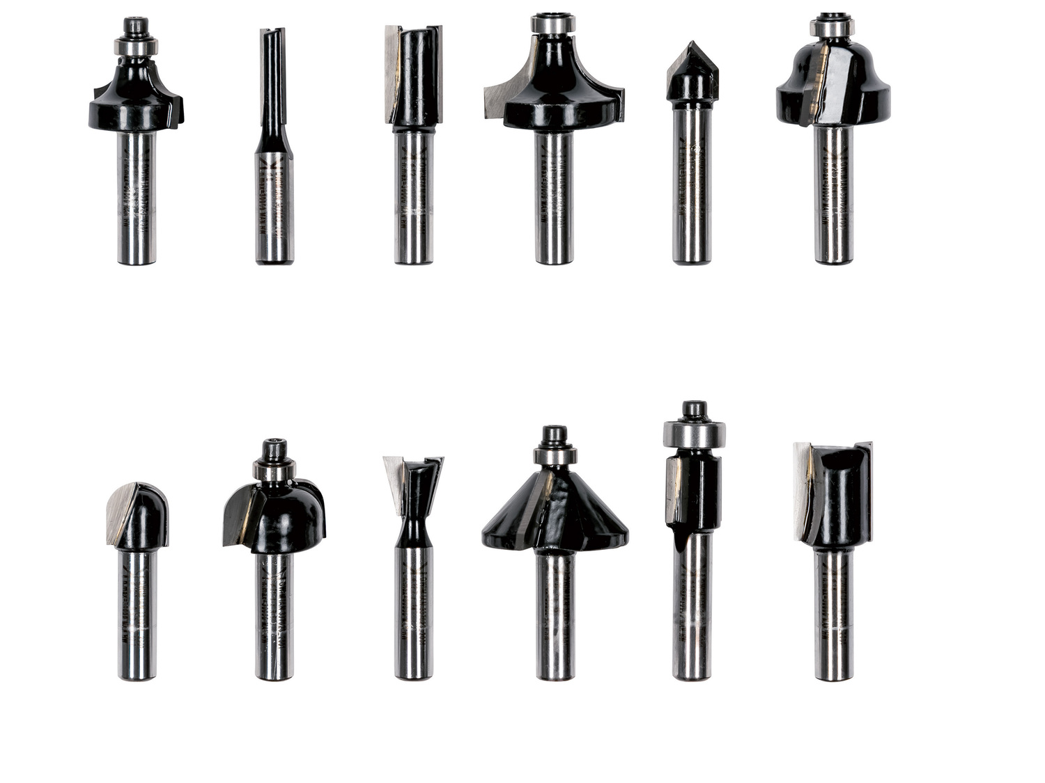 Set d’embouts de fraisage Parkside, le prix 12.99 € 
- 12 embouts avec arête ...