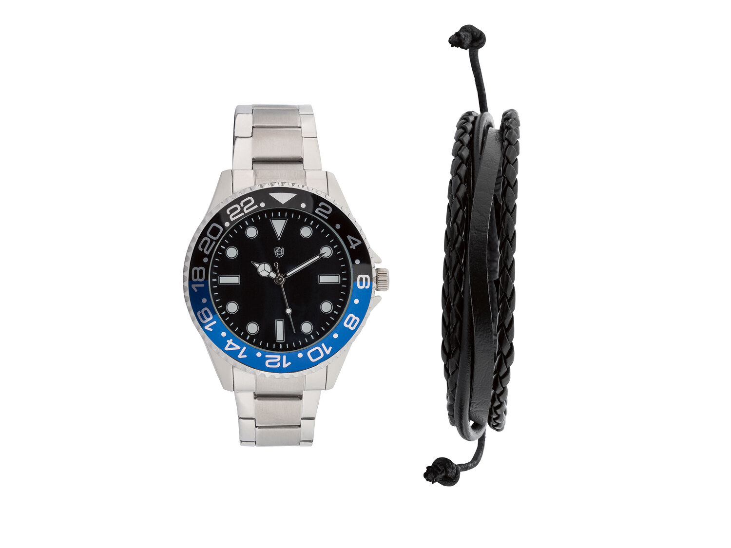 Parure montre et bracelet homme Auriol , le prix 9.99 €
Au choix :
- Boîtier ...