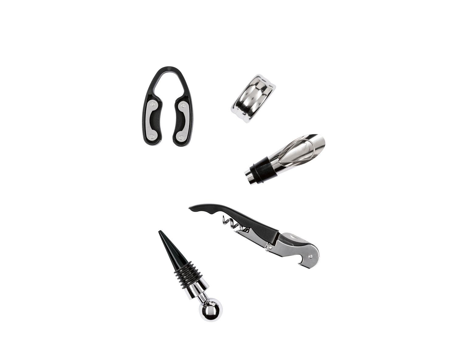 Set de sommelier , le prix 4.99 € 
5 pièces : 
- Tire-bouchon avec fonction ...