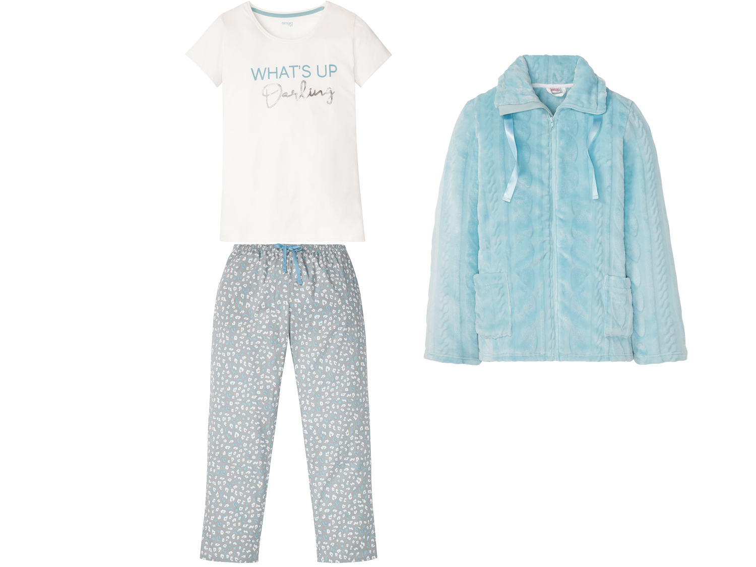 Ensemble pyjama femme , le prix 17.99 €
- Du S au XL selon modèle.
- Ex. veste ...