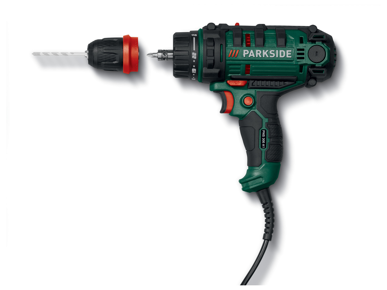 Perceuse-visseuse 2 vitesses Parkside PNS 300 A1, le prix 19.99 €
- 2 en 1 : ...