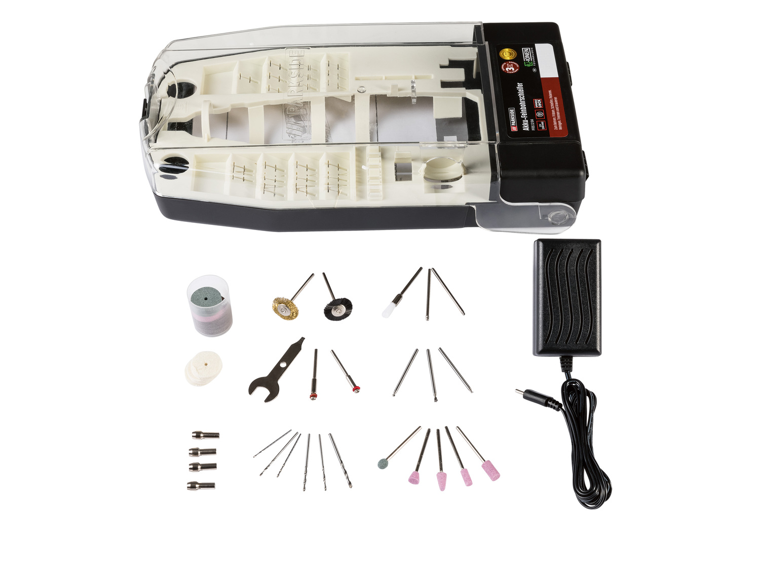 Meuleuse-perceuse de précision sans fil Parkside PFBS12B4, le prix 21.99 €
- ...