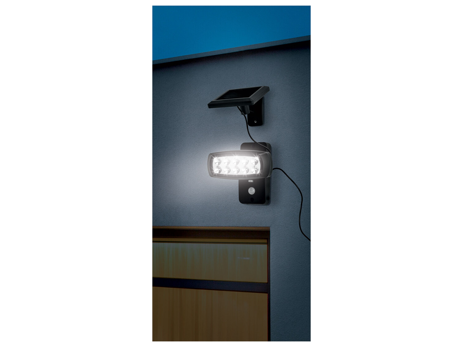 Projecteur solaire LED , le prix 8.99 €
- Eclairage continu jusqu'à ...