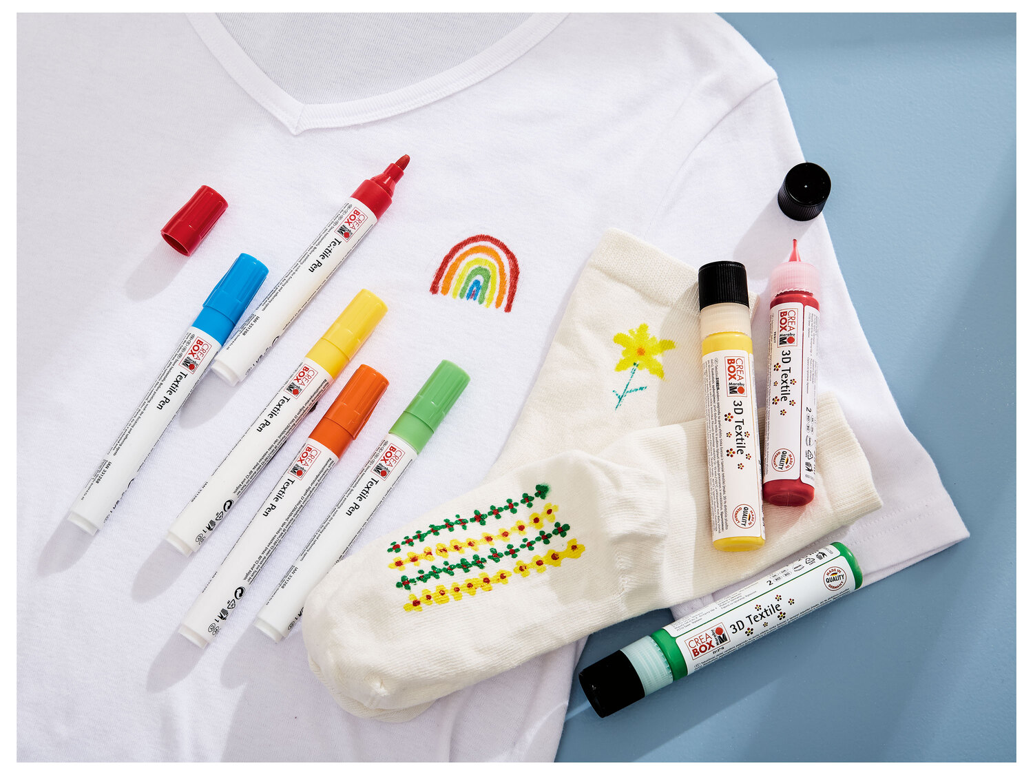 Feutre ou peinture pour textile , le prix 4.99 €
- Peintures sur textile pour ...