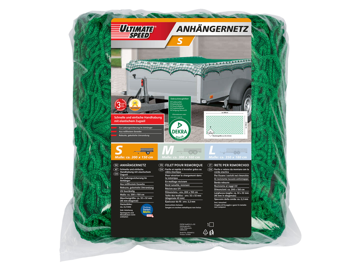 Filet pour remorque , le prix 9.99 €
- Au choix : env. 200 x 150 cm, env. 300 ...