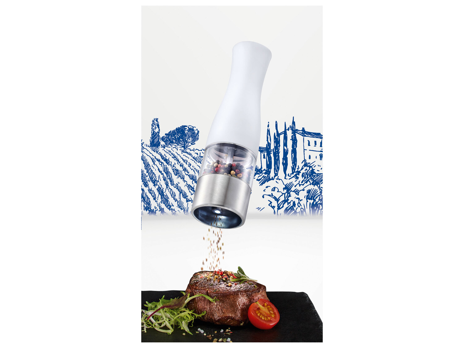 Moulin à sel/poivre électrique , le prix 7.99 €
- Pied en acier inoxydable ...