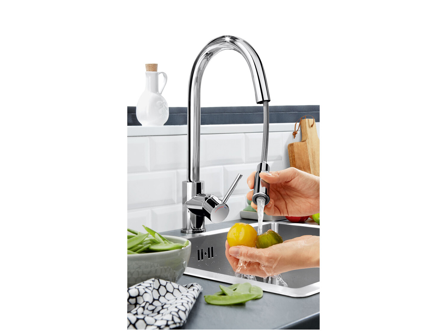 Mitigeur de cuisine à levier , le prix 34.99 €
- Douchette extractible (30 ...
