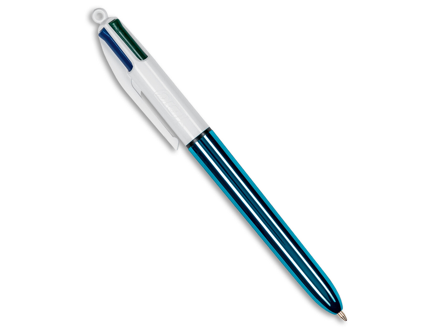 Stylo à bille 4 couleurs , le prix 1.79 €