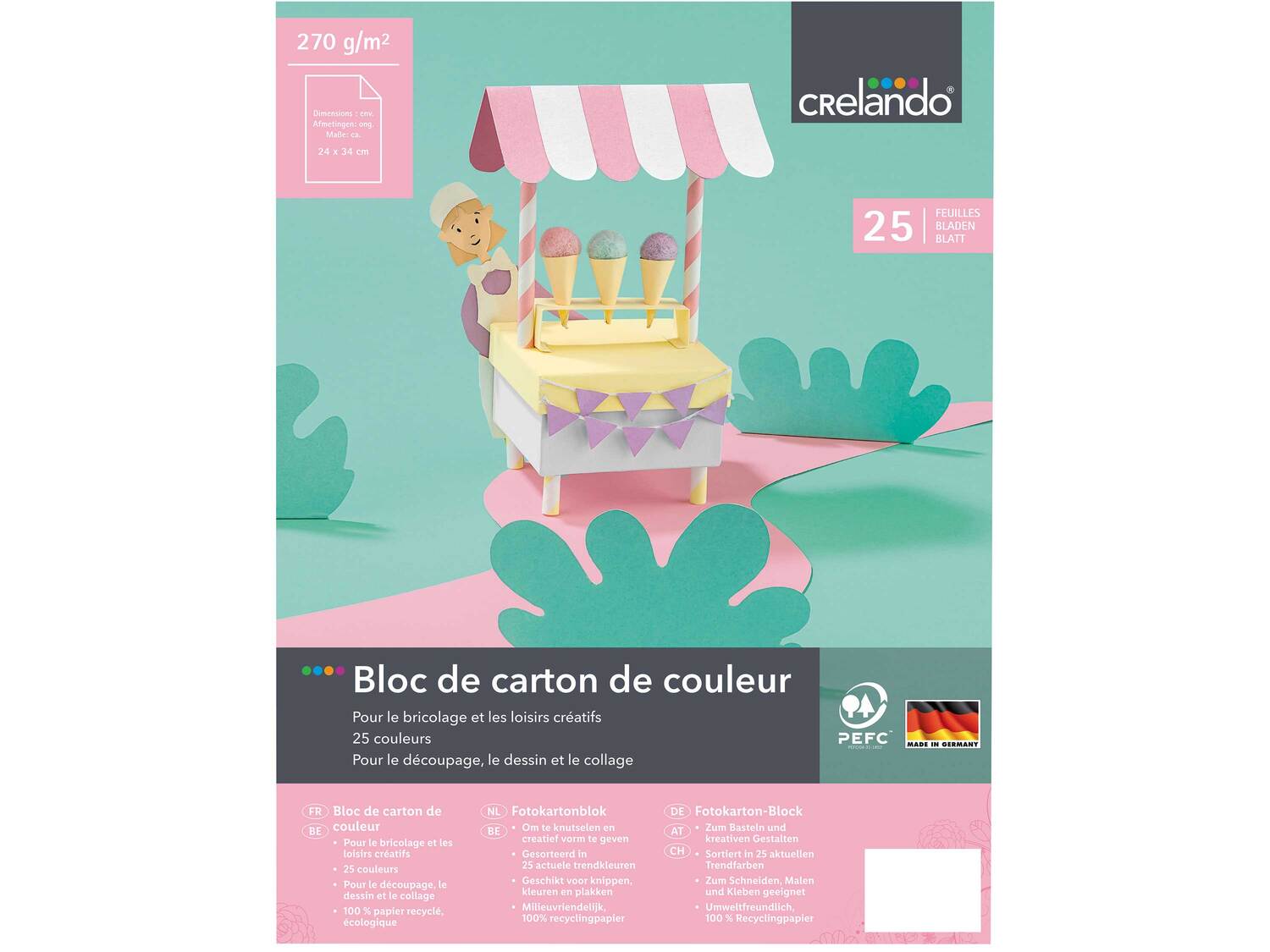 Bloc de carton ou de papier à dessin de couleurs chez , le prix 2.49 € ...
