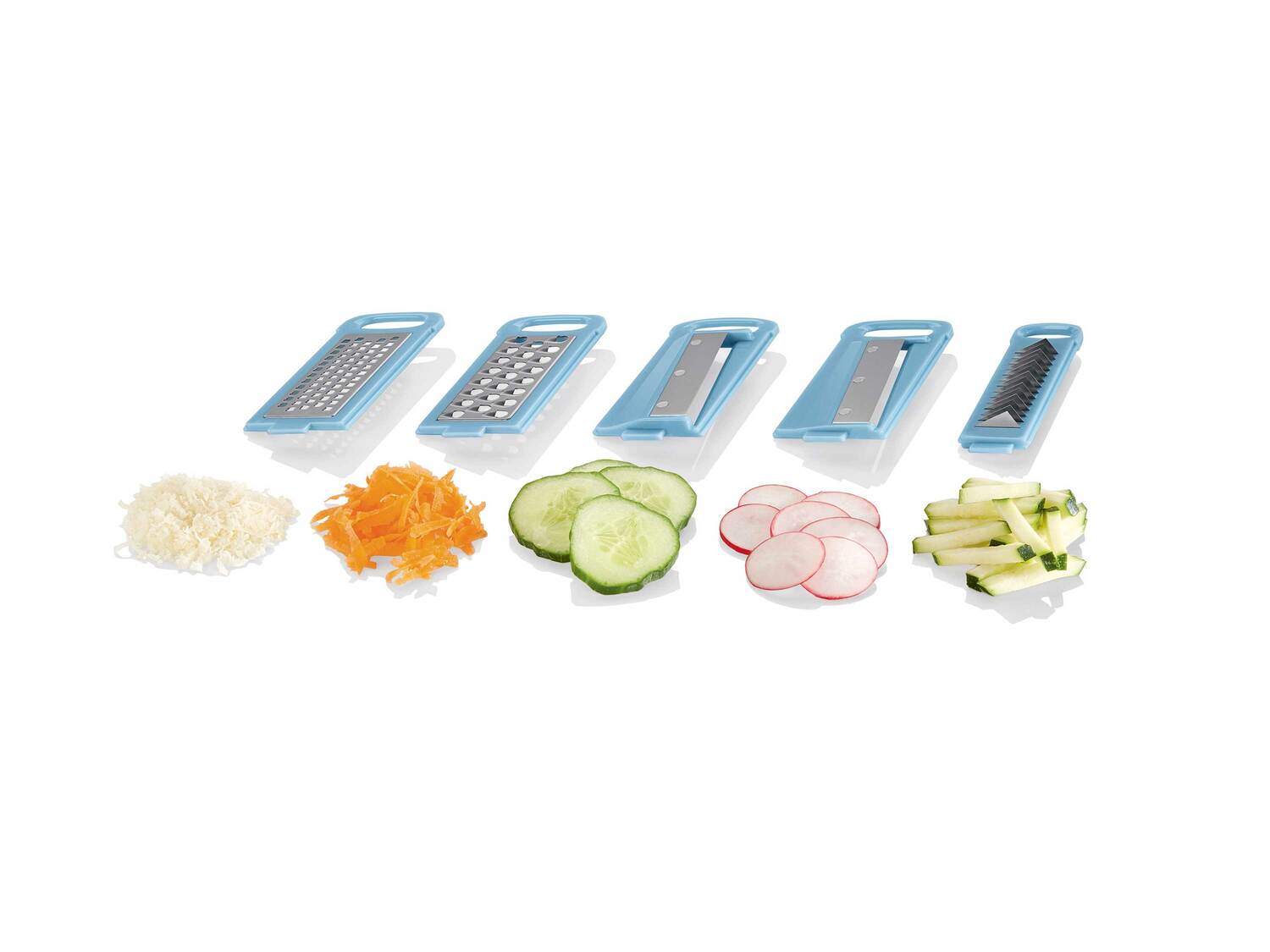 Râpe multifonction , le prix 5.89 €
- 7 pièces
- Poussoir avec protège-doigts
- ...