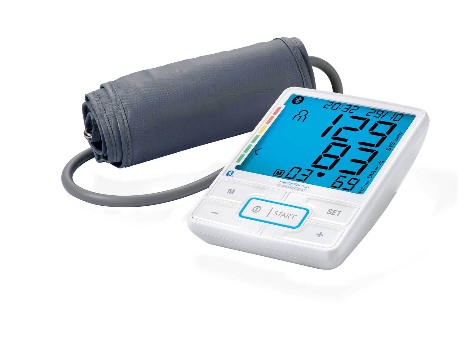 Tensiomètre de bras HealthForYou, Silvercrest, le prix 26.99 €
- Fonction Bluetooth® ...