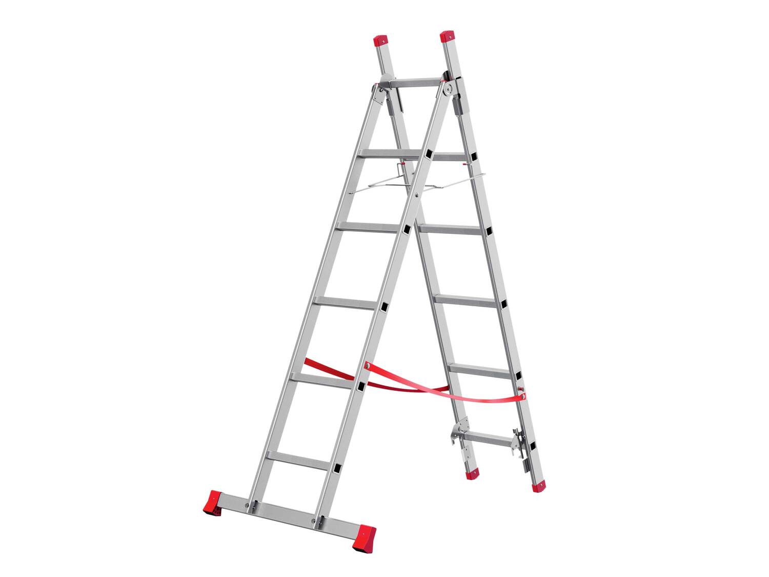 Échelle multifonction en aluminium , le prix 44.99 €
- 4 en 1 : escabeau, échelle ...