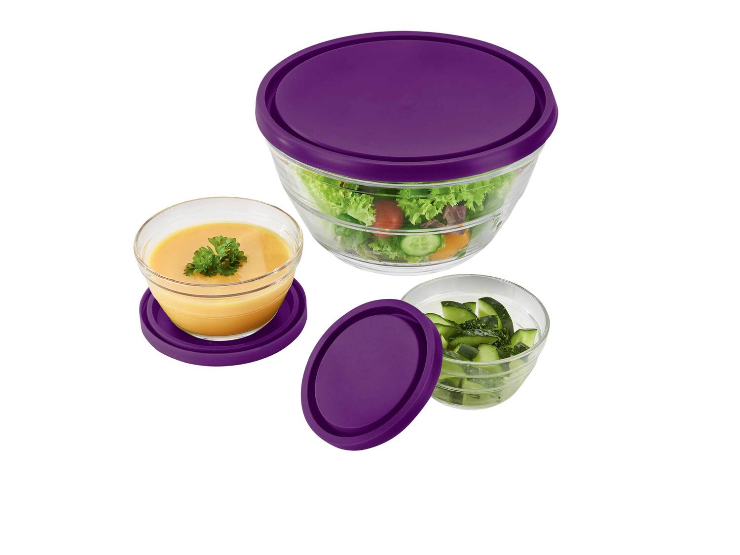 Saladiers en verre , le prix 9.99 €
- Au choix : Env. 0,23 L, ou Env. ...