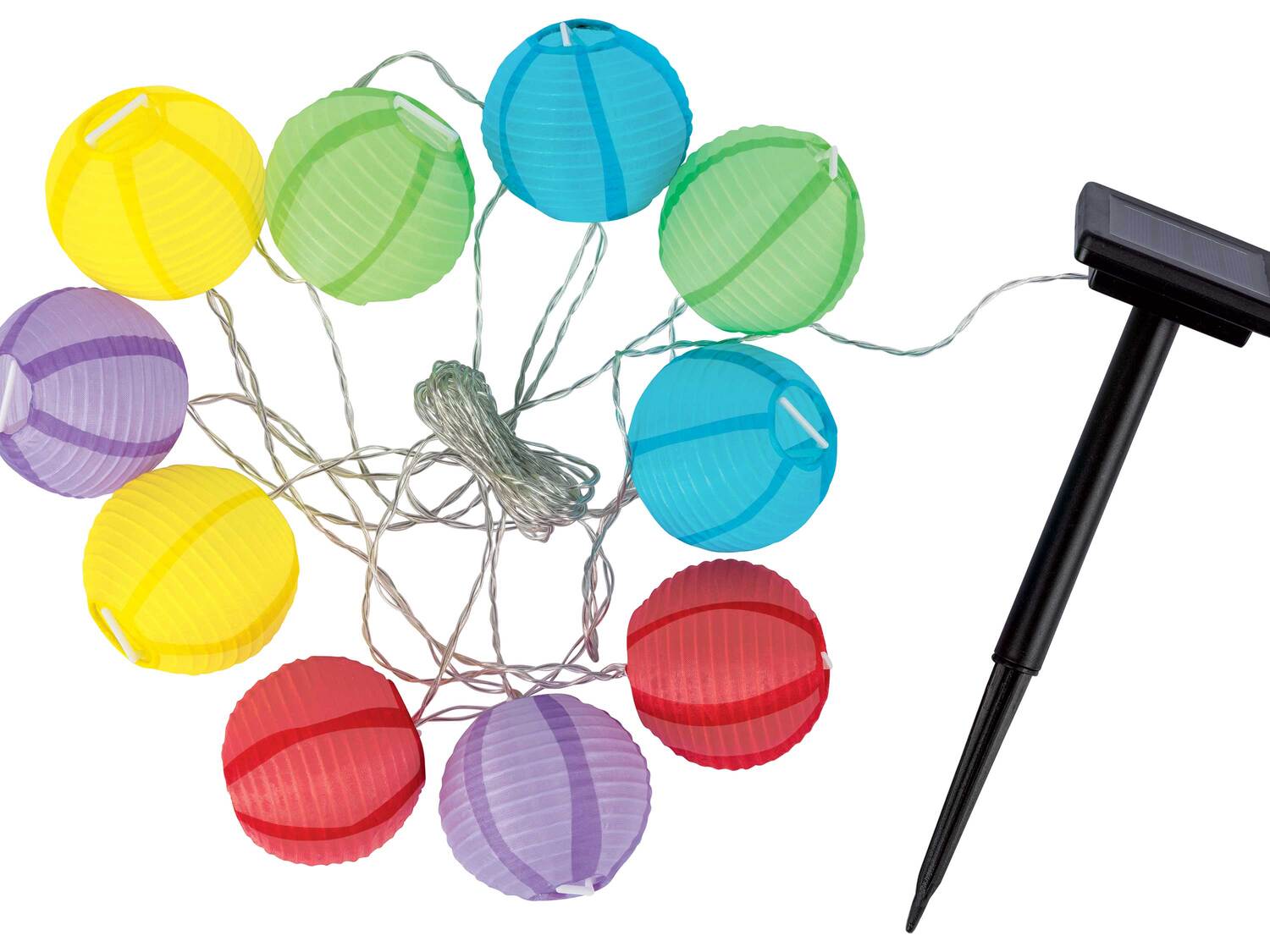 Guirlande lumineuse solaire LED , le prix 7.99 €
- 10 mini-lampions avec LED ...