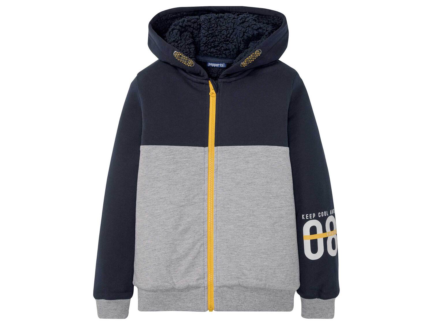 Sweat zippé Lupilu , le prix 9.99 €
- Du 6/8 ans (122/128 cm) au 12/14 ans ...