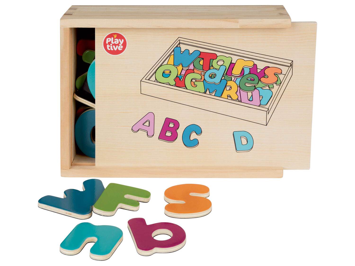 Lettres, chiffres ou formes magnétiques en bois chez , le prix 5.99 € ...