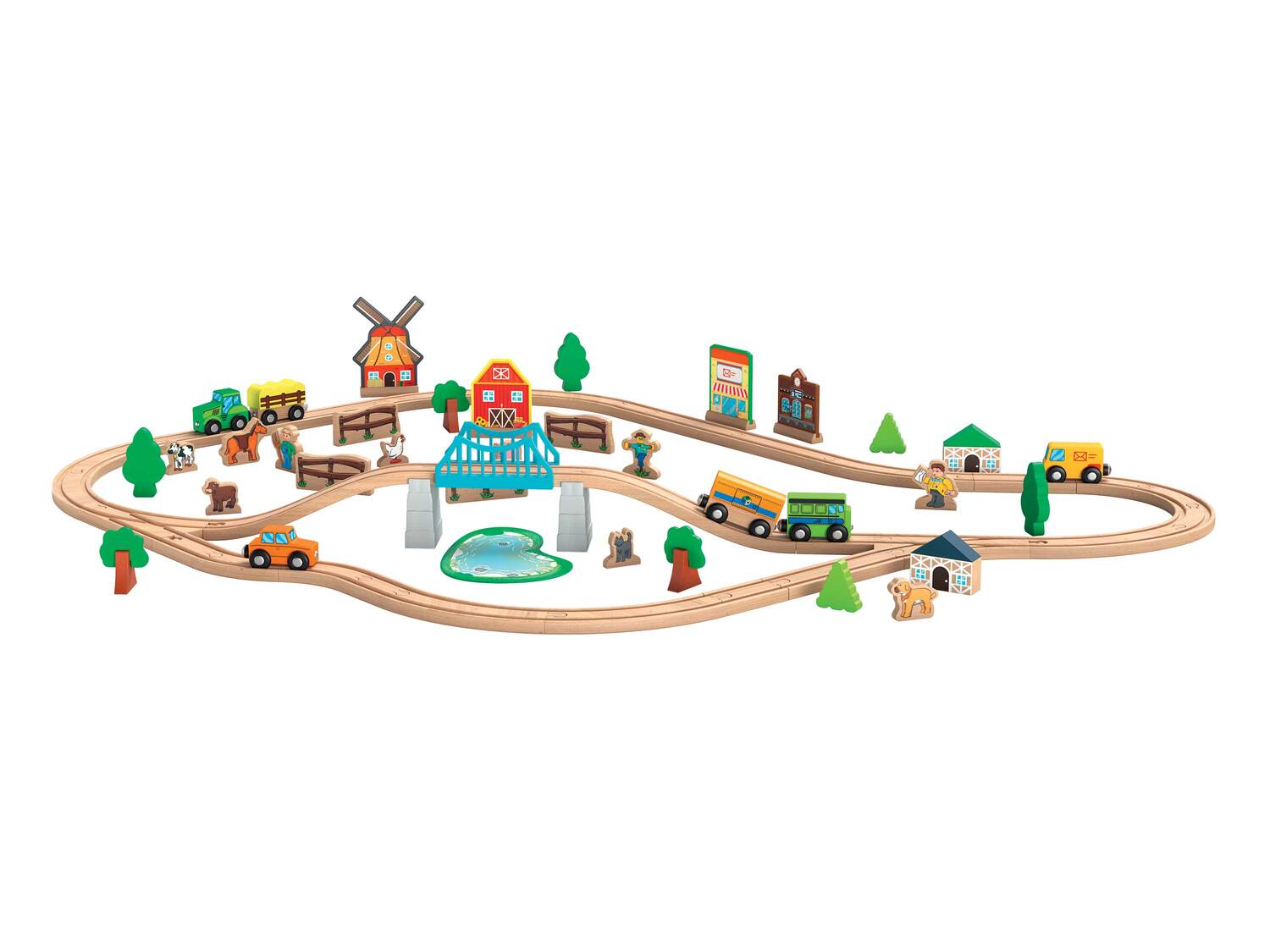 Set de chemin de fer en bois ville ou ferme , le prix 16.99 €
- Au choix ...