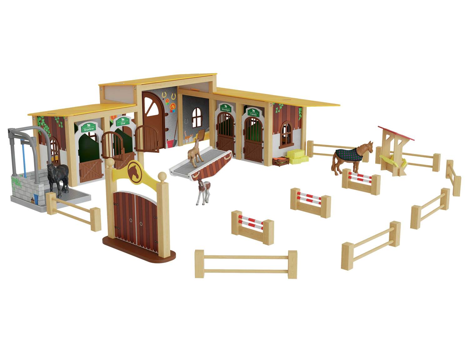 Centre équestre ou parc à dinosaures en bois , le prix 27.99 €
- Au ...