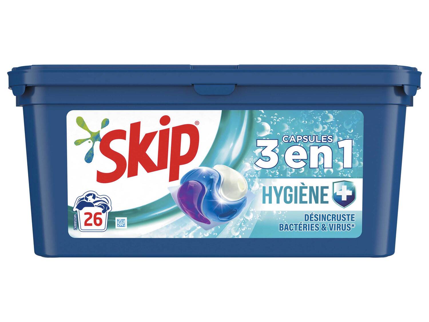 Skip 3 en 1 capsules trio , le prix 4.24 €
- Le produit de 24/26 pièces ...