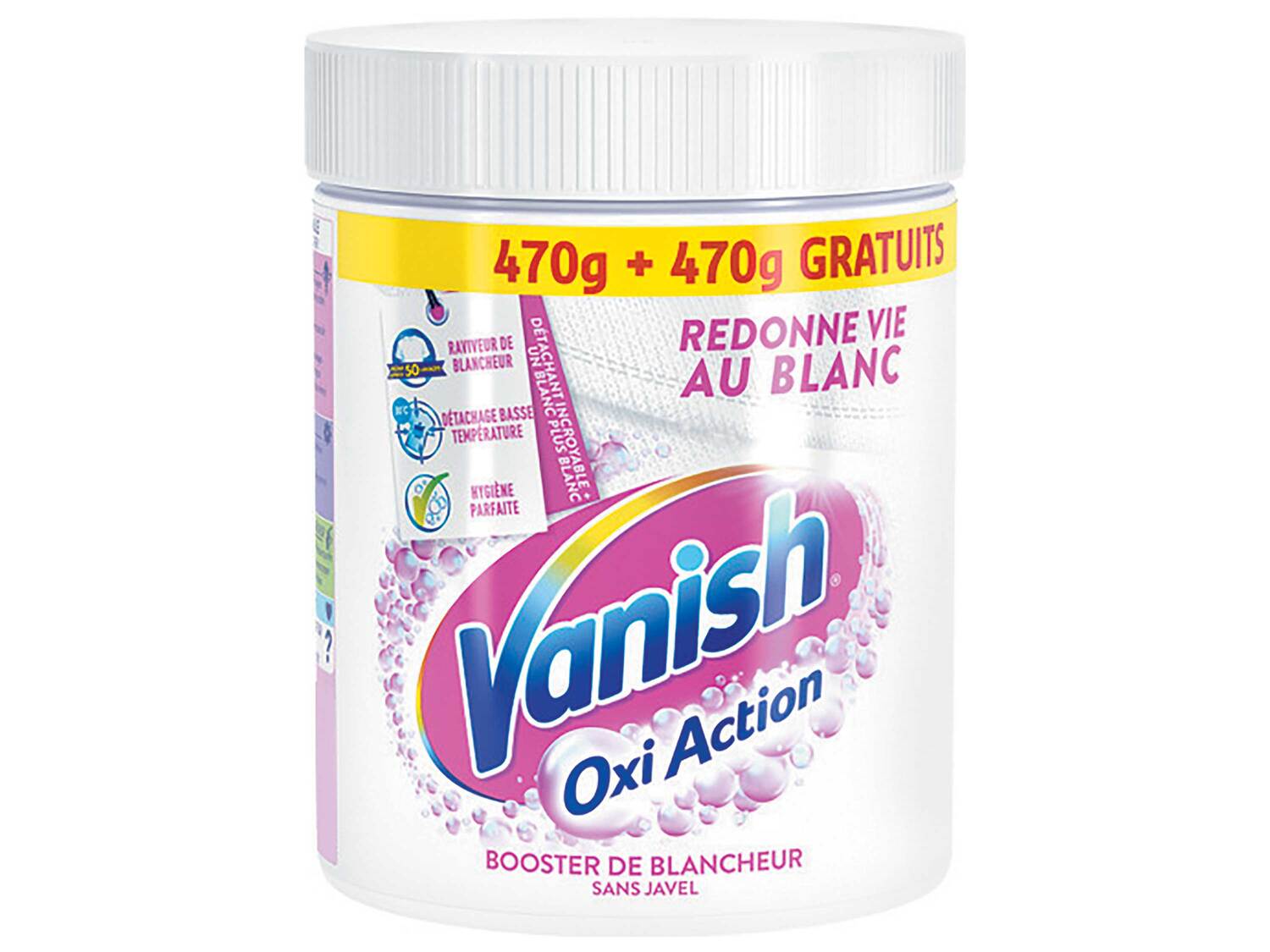Vanish détachant Oxi Action poudre , le prix 4.69 €
- 470 g + 470 g GRATUITS
- ...