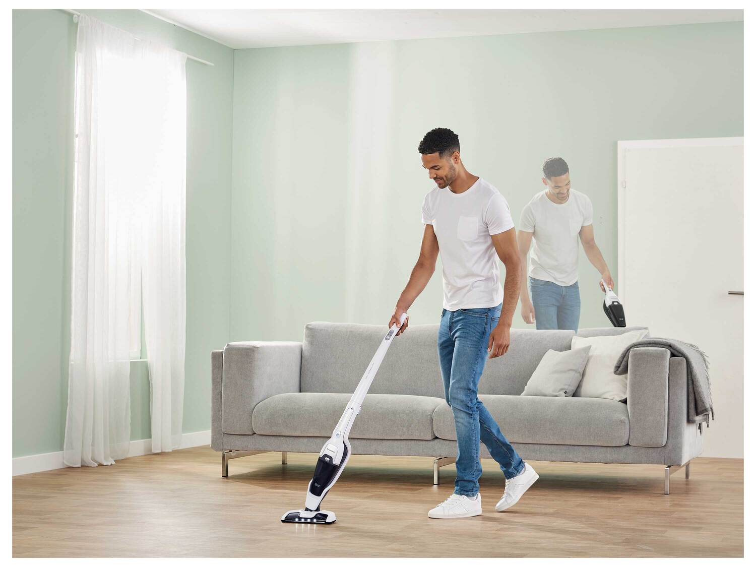Aspirateur sans fil polyvalent 2 en 1 , le prix 59.99 €
- 2 vitesses en mode ...