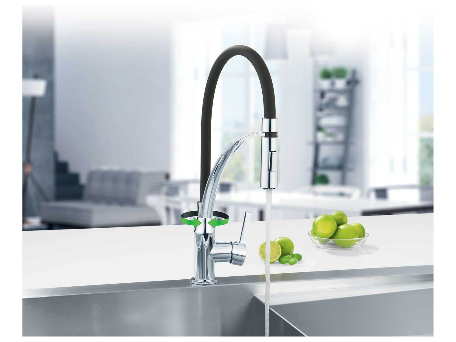 Mitigeur de cuisine , le prix 49.99 €
- Au choix :
- Flexible orientable avec ...