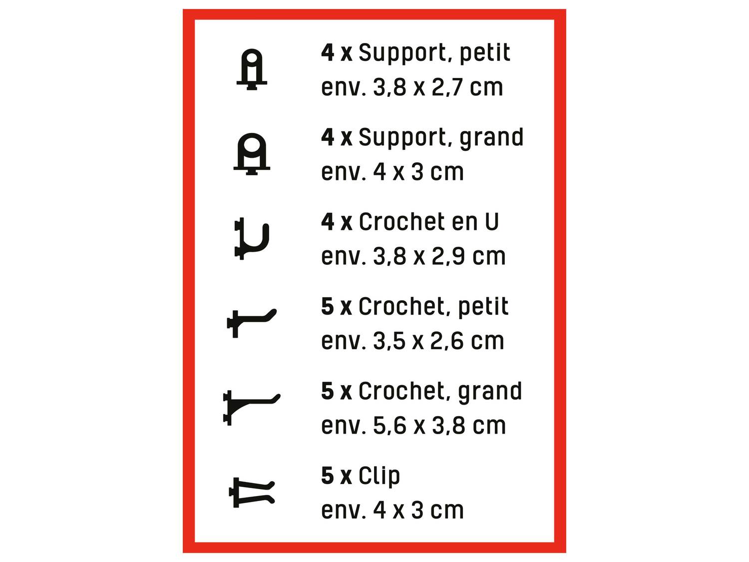 Panneau porte-outils , le prix 6.99 €
- 30 pièces
- 3 panneaux ...