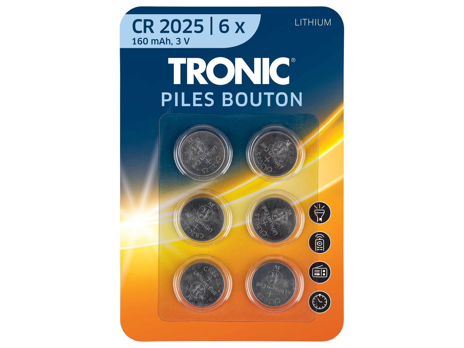 Piles bouton , le prix 1.49 €
- Au choix : CR 2025, 160 mAh, 3 V, ou LR44, 130 ...