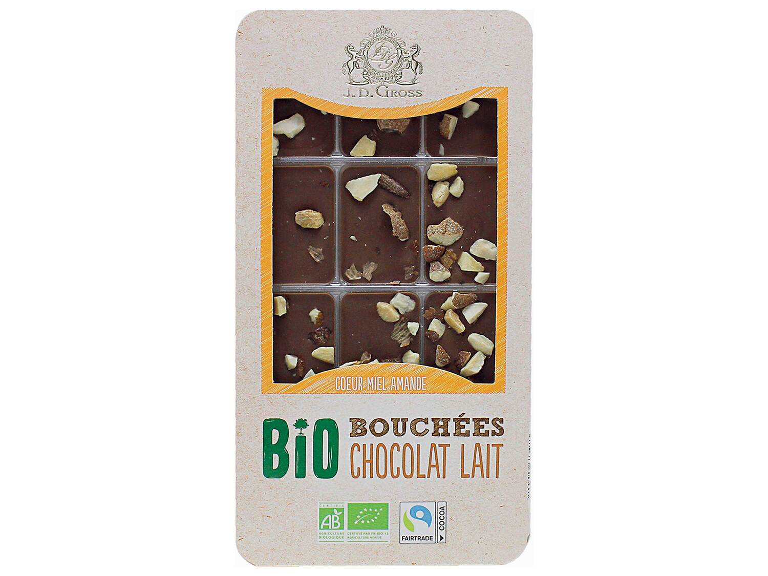 Bouchées de chocolat Bio , le prix 2.29 €
- Au choix : chocolat noir ...