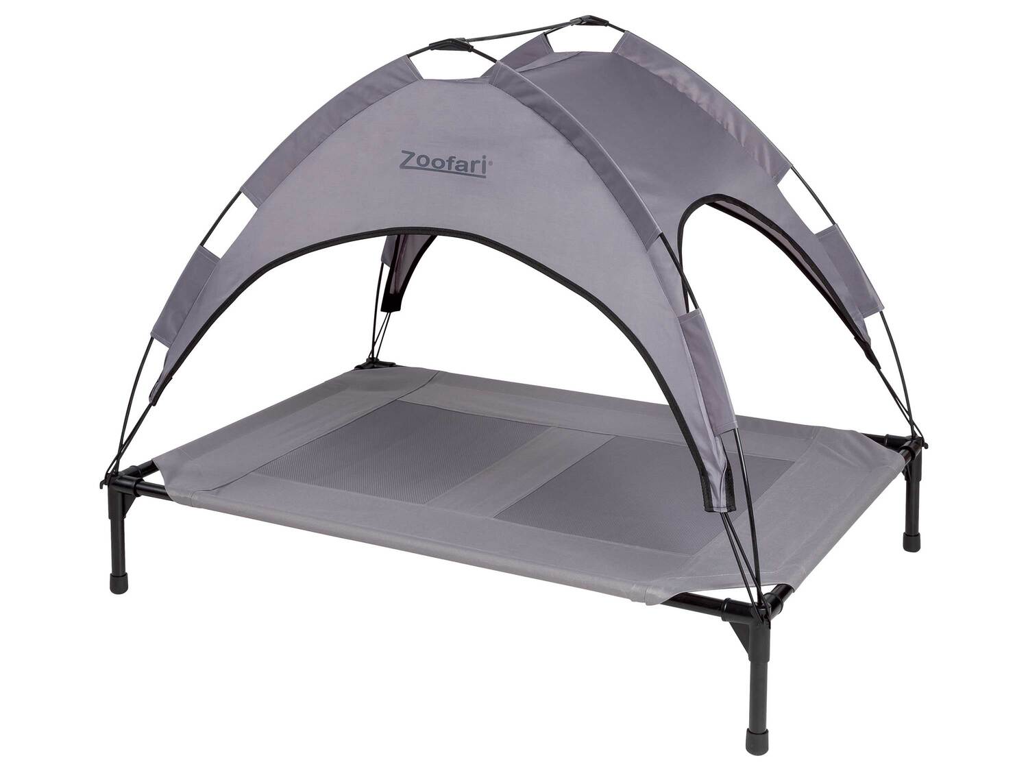Lit de camp pour chien avec toit pare-soleil , le prix 27.99 €
- Env. 106 x ...