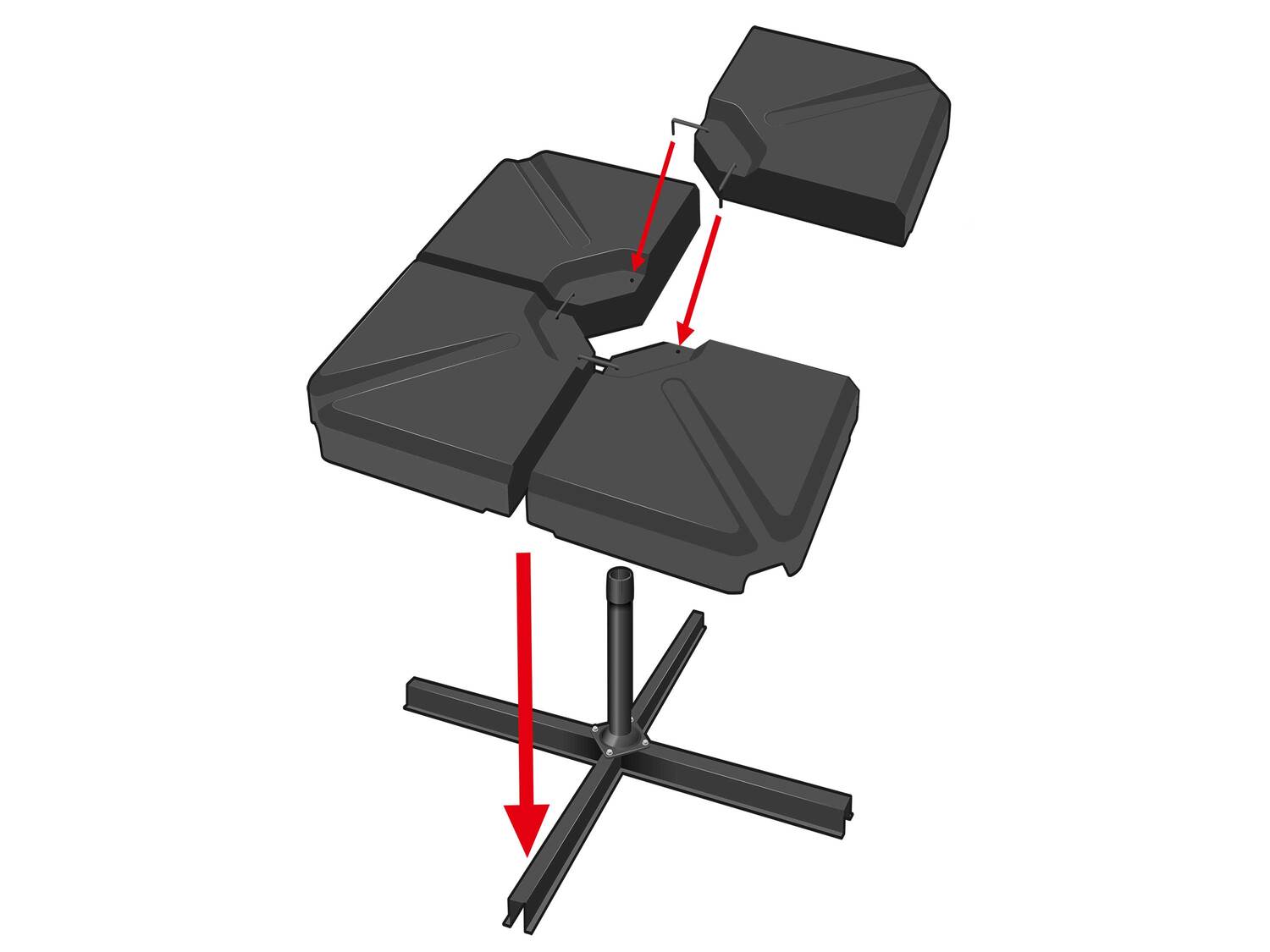 Dalles de lestage pour parasol , le prix 59.99 €
- Chaque dalle : env. ...