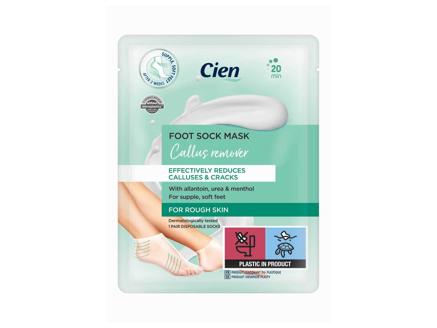 Masque pour les pieds ou chaussettes exfoliantes chez , le prix 2.99 € ...