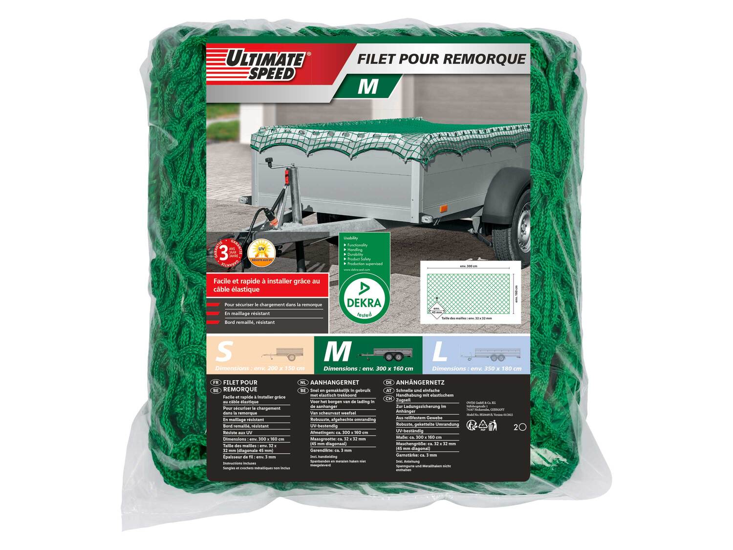 Filet pour remorque , le prix 9.99 €
- Taille S, M ou L au choix :
- ...