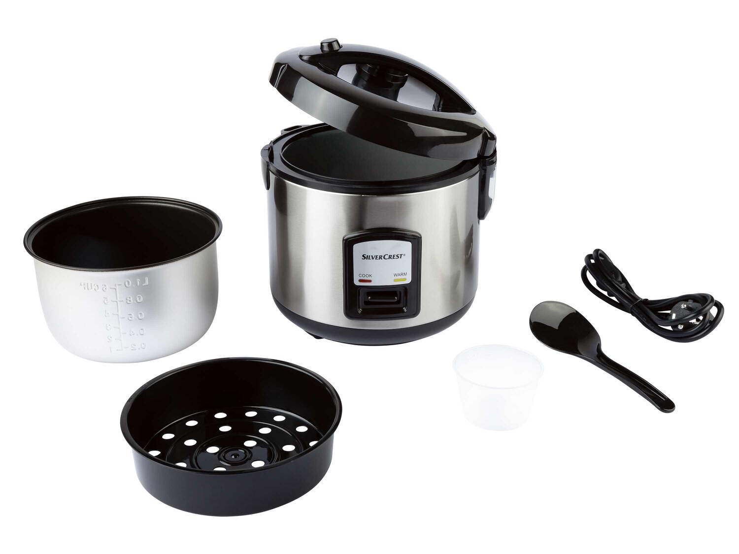 Cuiseur à riz , le prix 19.99 €
- 400 W
- Capacité du panier de cuisson : ...