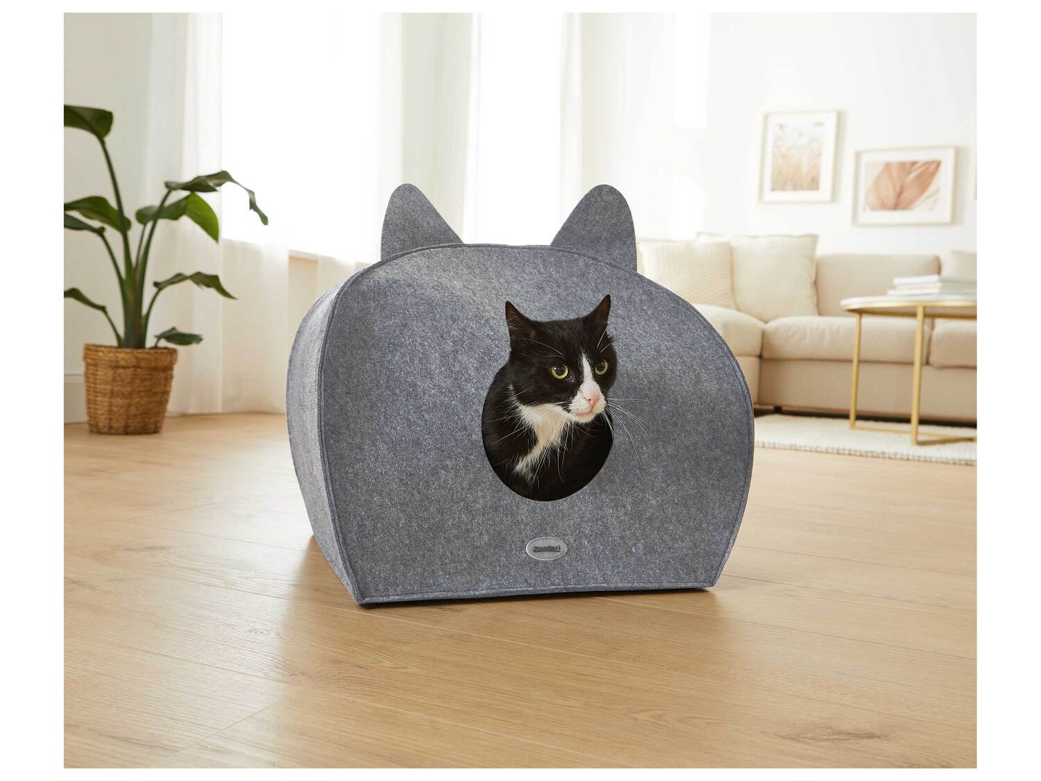 Panier pour chat , le prix 11.99 €
- Cachette douillette avec coussin amovible ...