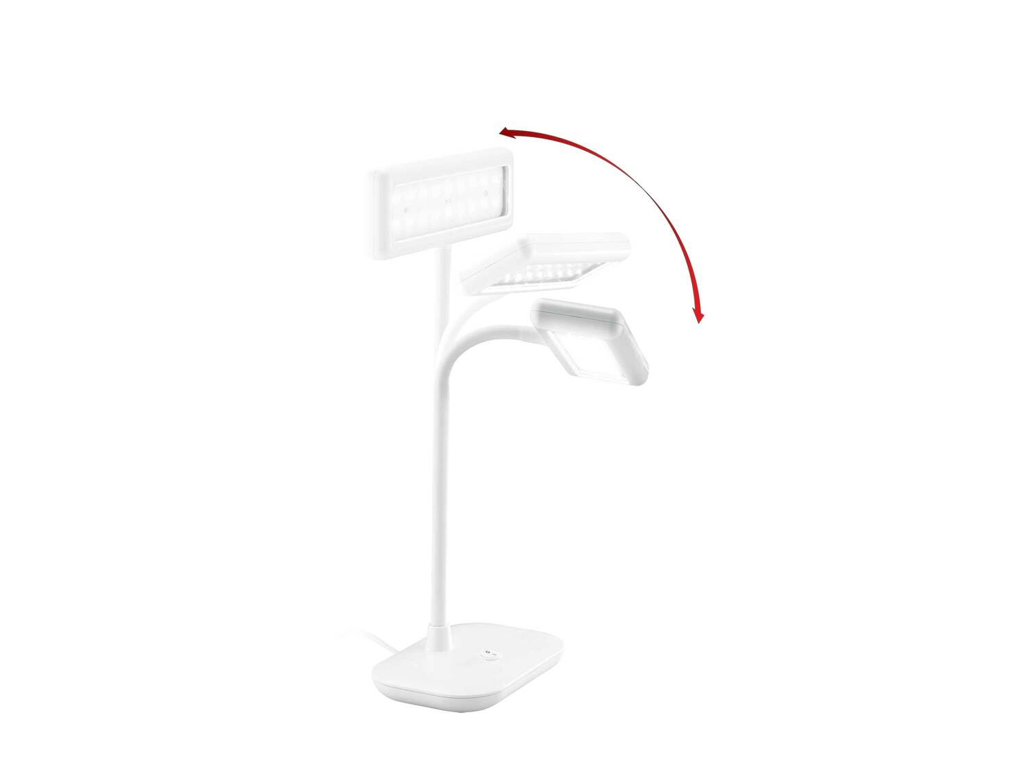 Lampe LED lumière du jour , le prix 14.99 €
- Tête env. 23 x 7,5 cm
- Pied ...