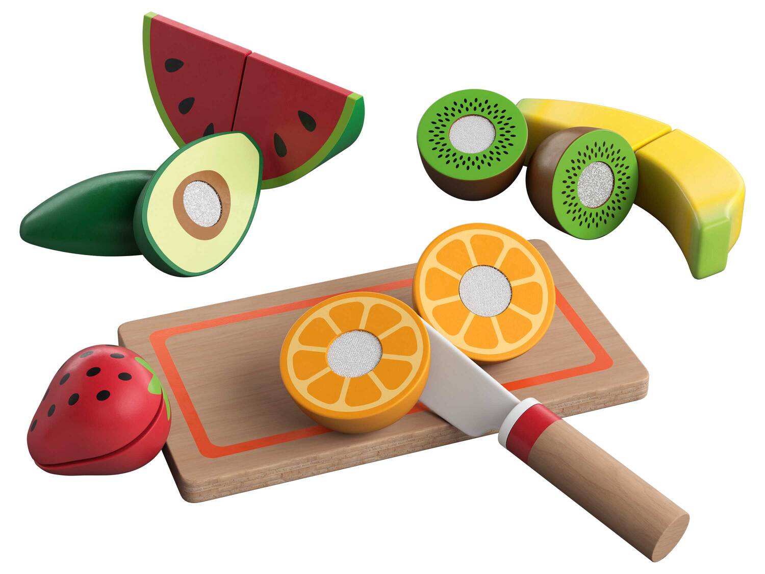 Aliments en bois , le prix 6.99 €
- Au choix :
- Set fruits : 14 pièces
- ...