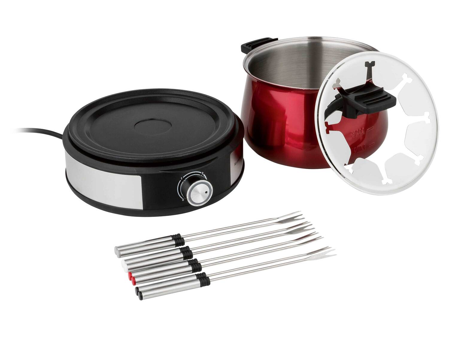 Service à fondue électrique , le prix 29.99 €
- 1 500 W
- Max. 3 L
- Thermostat ...