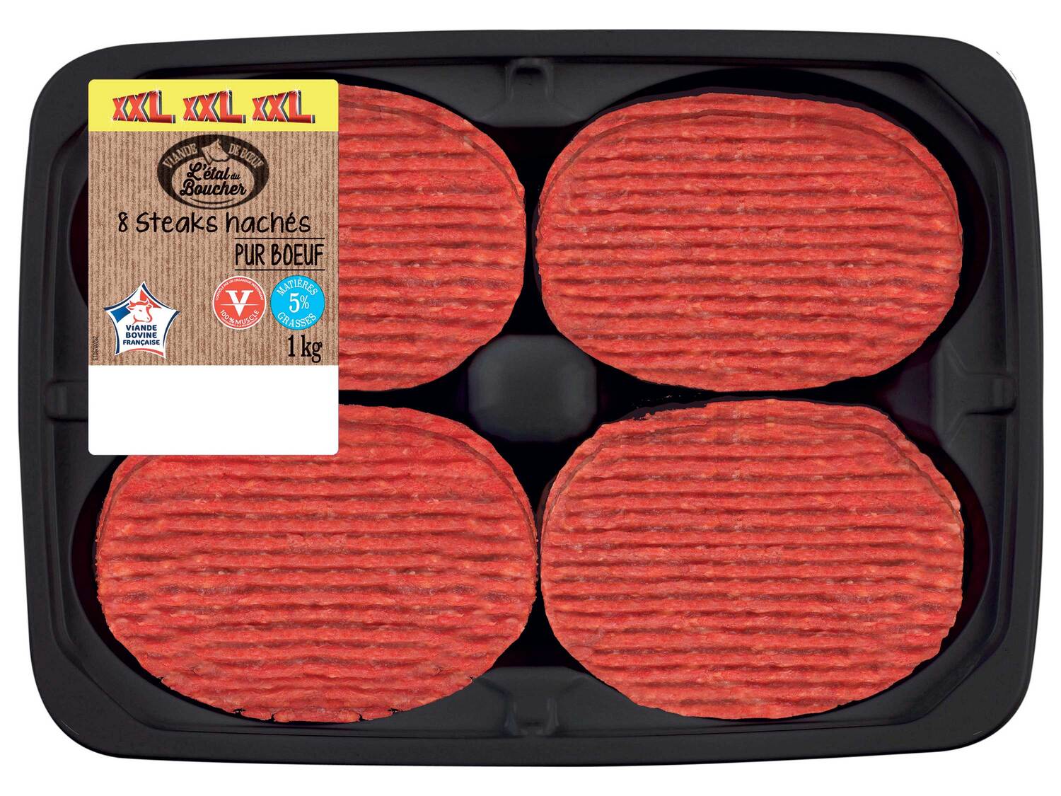 8 steaks hachés , le prix 11.49 €
- 5 % Mat.Gr. sur produit fini
Caractéristiques
- ...