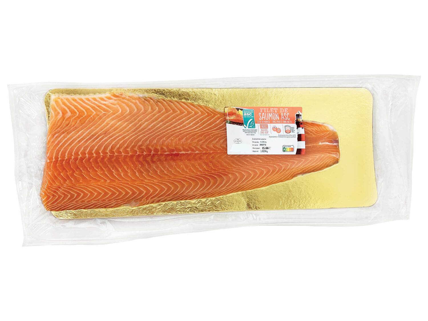 Filet de saumon ASC entier , le prix 18.29 €
- Avec peau et sans arêtes
- ...