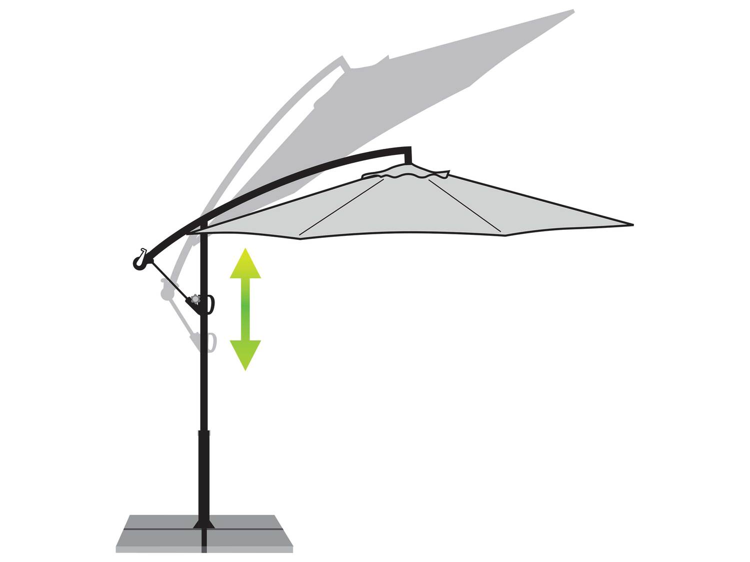 Parasol déporté , le prix 79.99 €
- Env. 300 x 258 cm (Ø ...