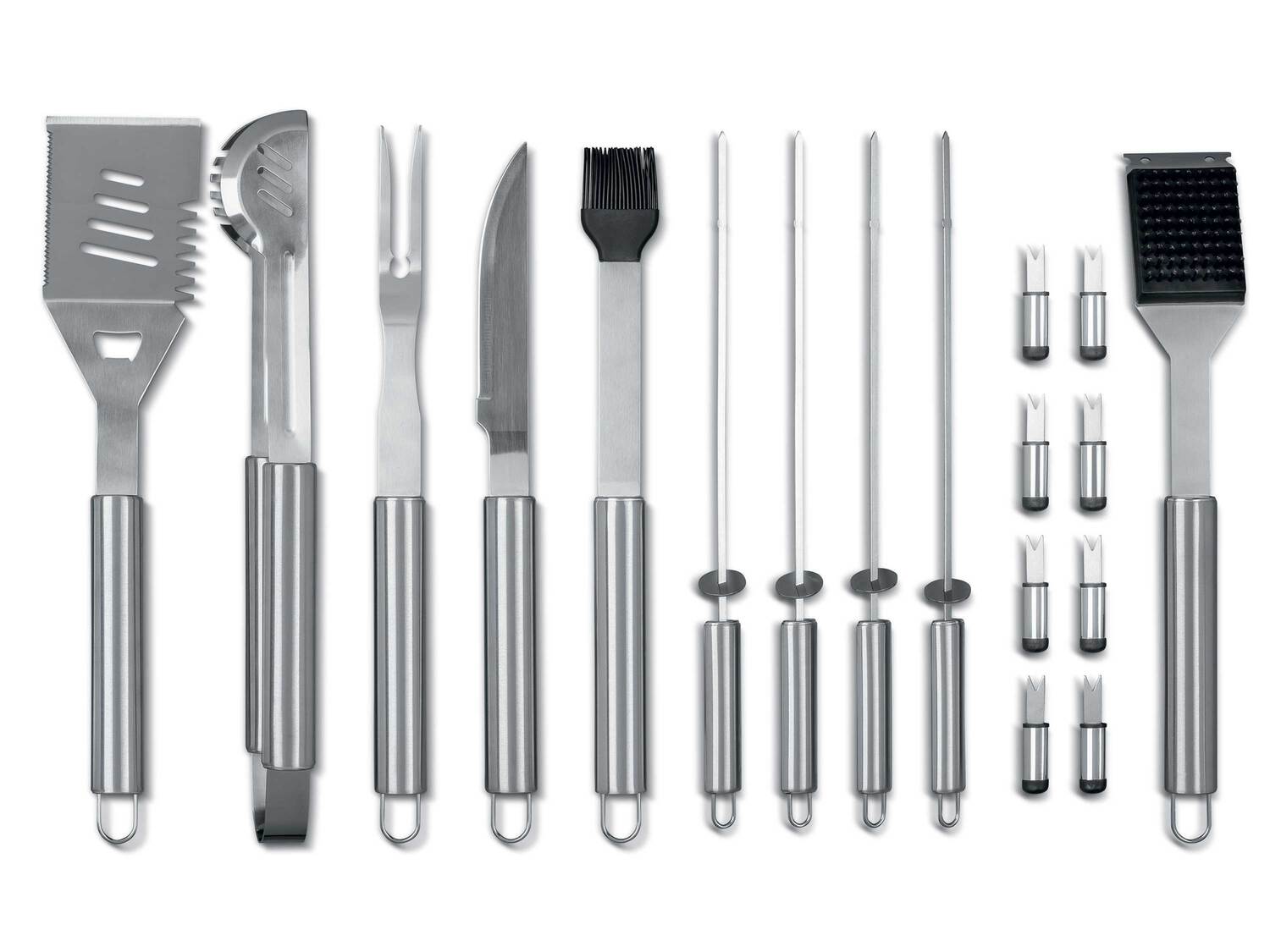 Ustensiles de barbecue , le prix 24.99 €
- 18 pièces
- Dans un coffret à ...