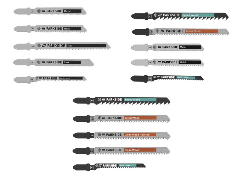 PARKSIDE® Set de 5 lames de scie sauteuse Parkside , prezzo 4.99 EUR