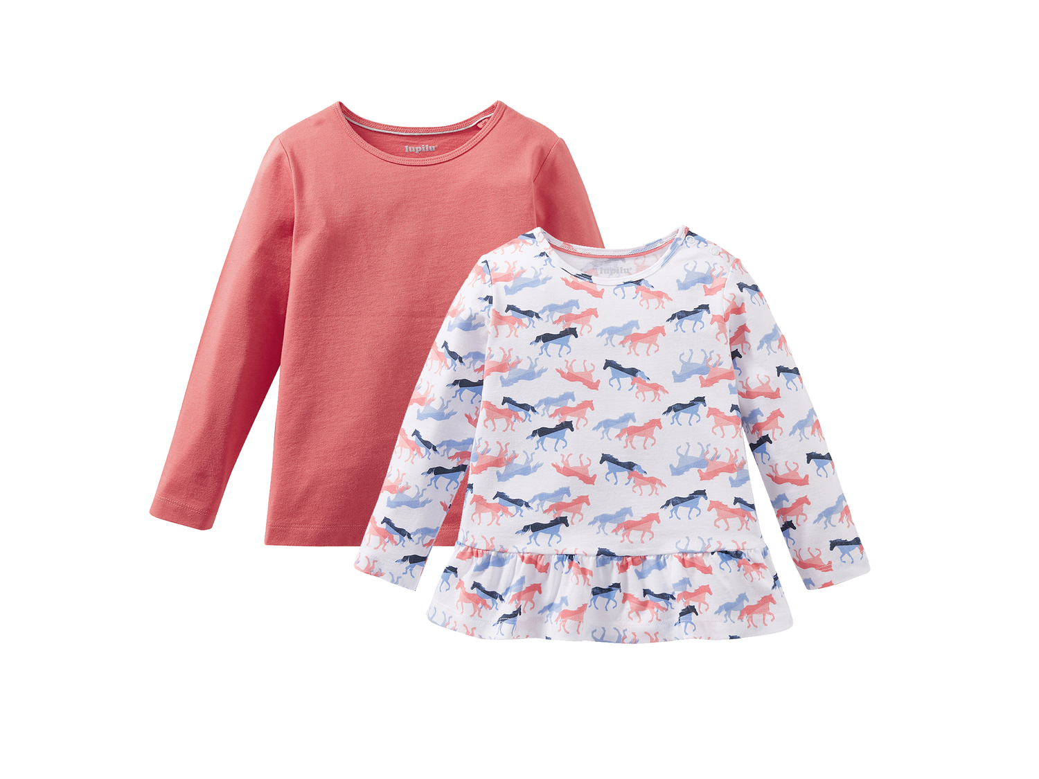 T-shirts à manches longues fille en coton bio Lupilu, le prix 5.99 €
- 100 ...